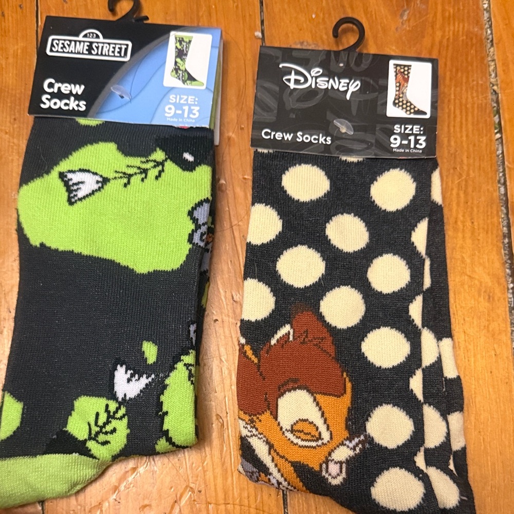 Disney Black and White Polka Dot Crew Socks